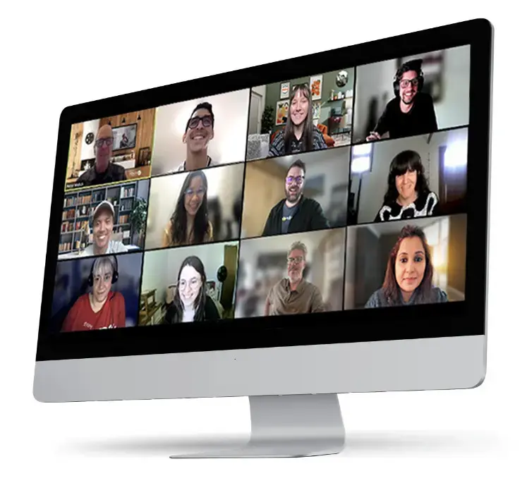 The InboundAV team collaborating remotely